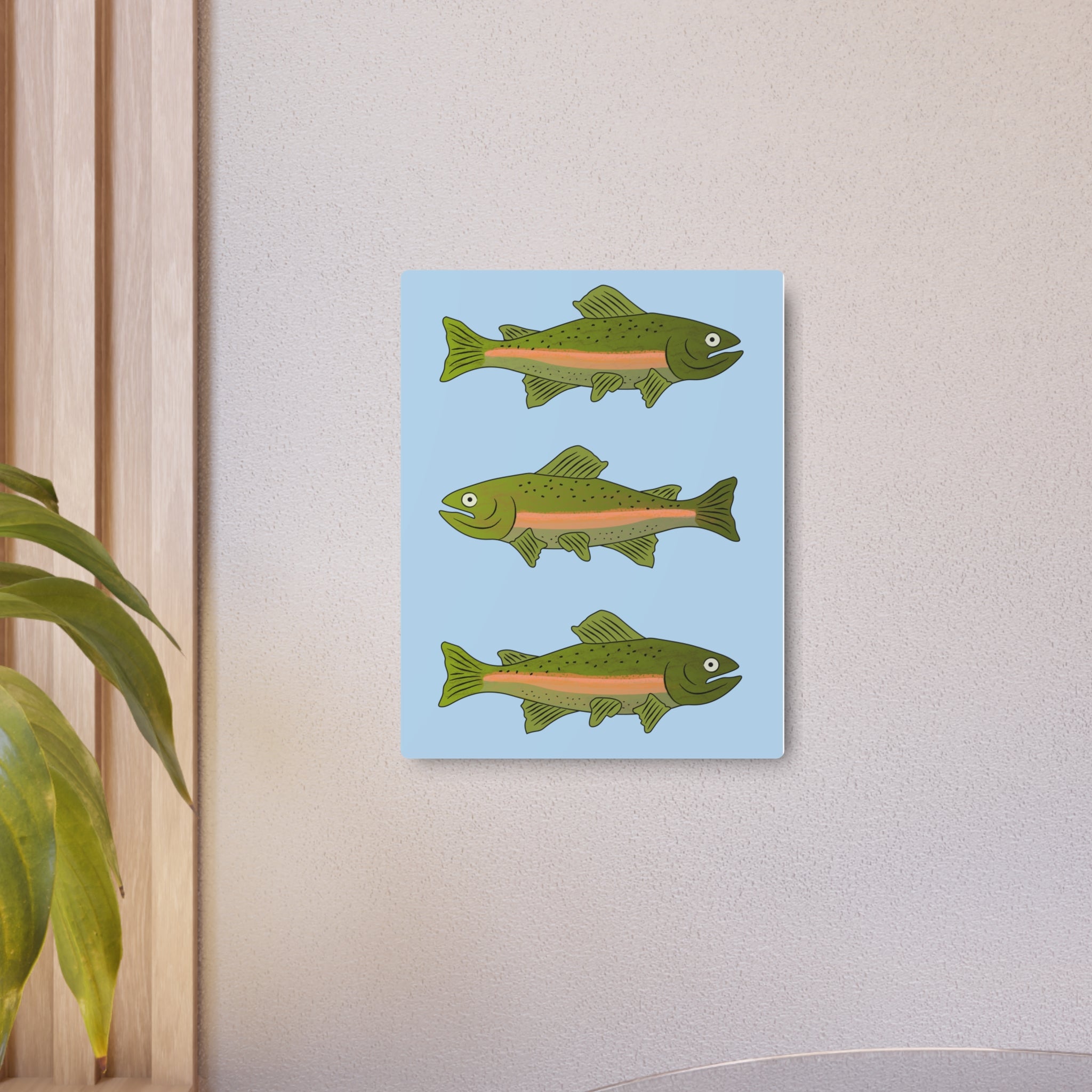 Rainbow Trout Metal Art Sign