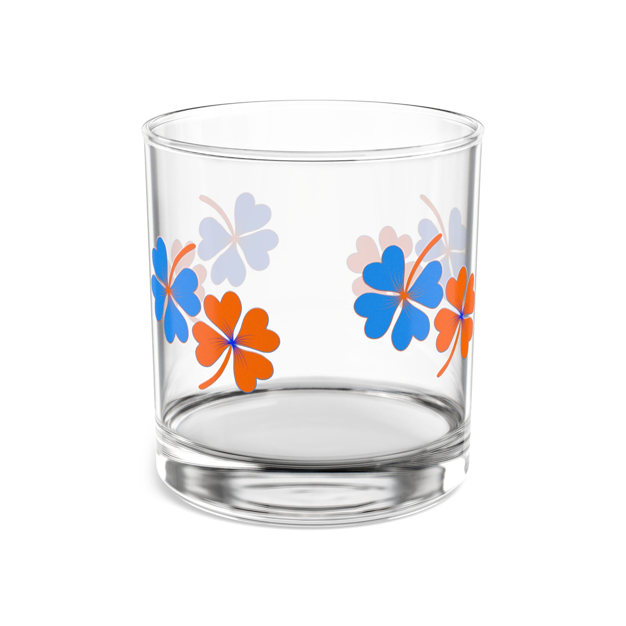 Broncos Lucky Blue & Orange Game Day Glass
