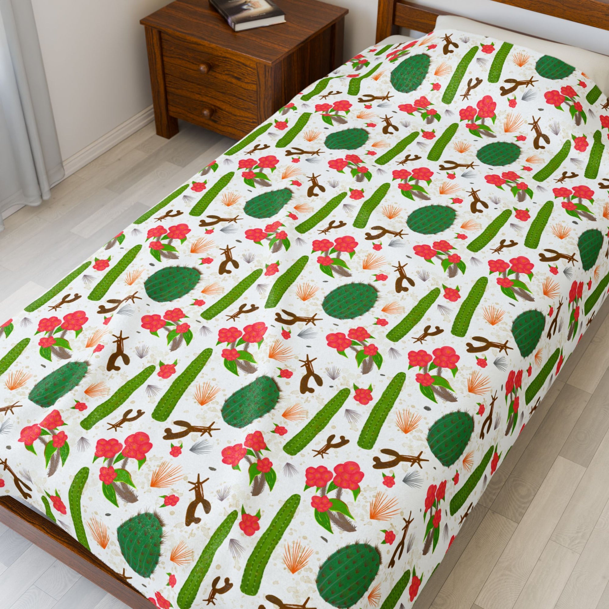 Prickly Paradise Cactus Throw for Home & Gifts