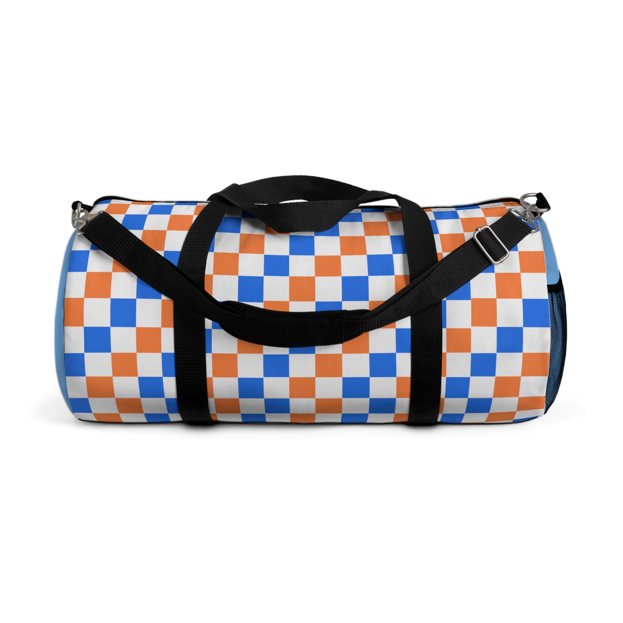 Bronco Checkerboard Orange & Blue Duffel Bag