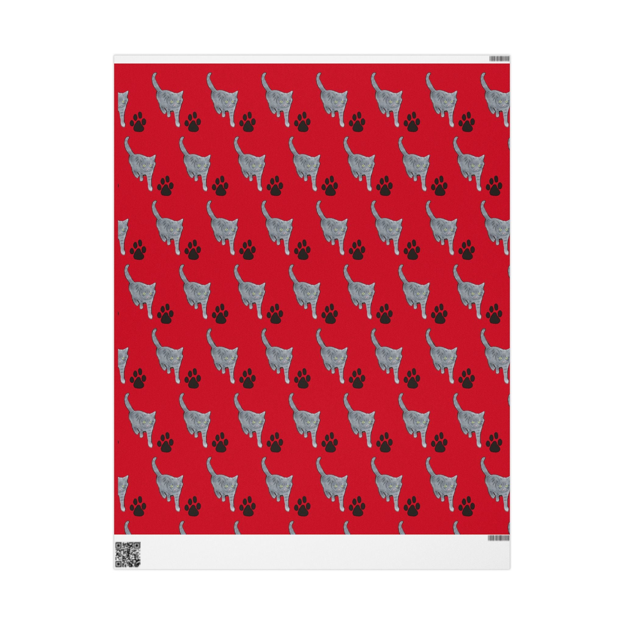 Cat Paw Print Wrapping Paper