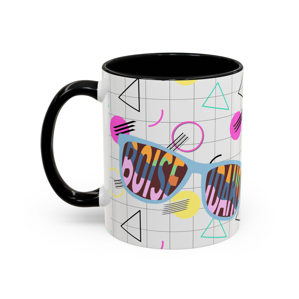 Boise Idaho Retro Sunglasses Accent Coffee Mug – 80's Retro State Pride 11/15oz
