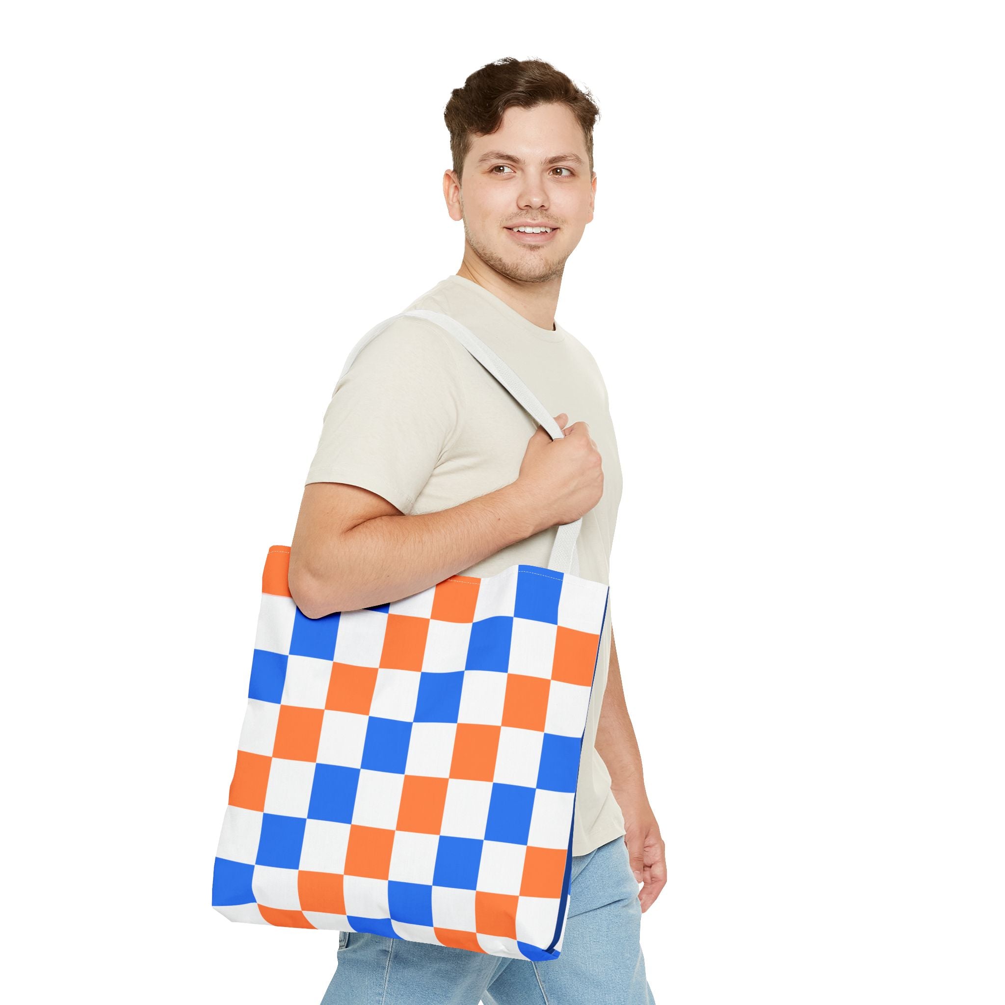 Broncos Checkerboard Tote Bag