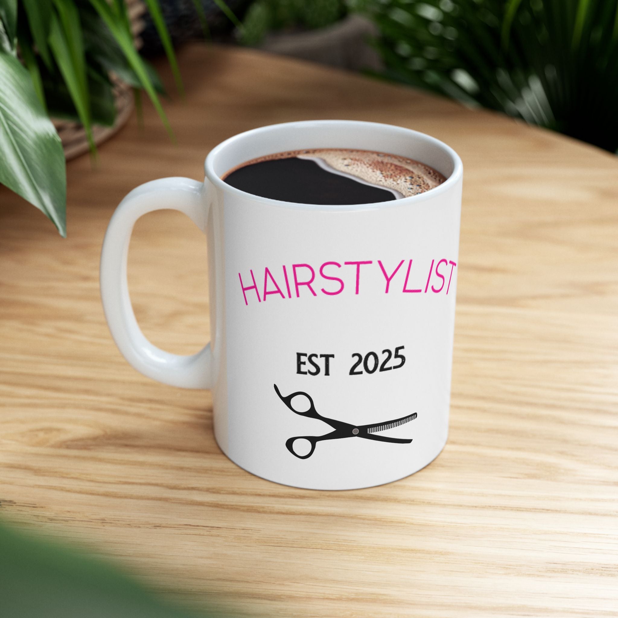 Hairstylist Coffee Mug — Gifts for Hairdressers with Scissors & Comb Design (11oz/15oz)