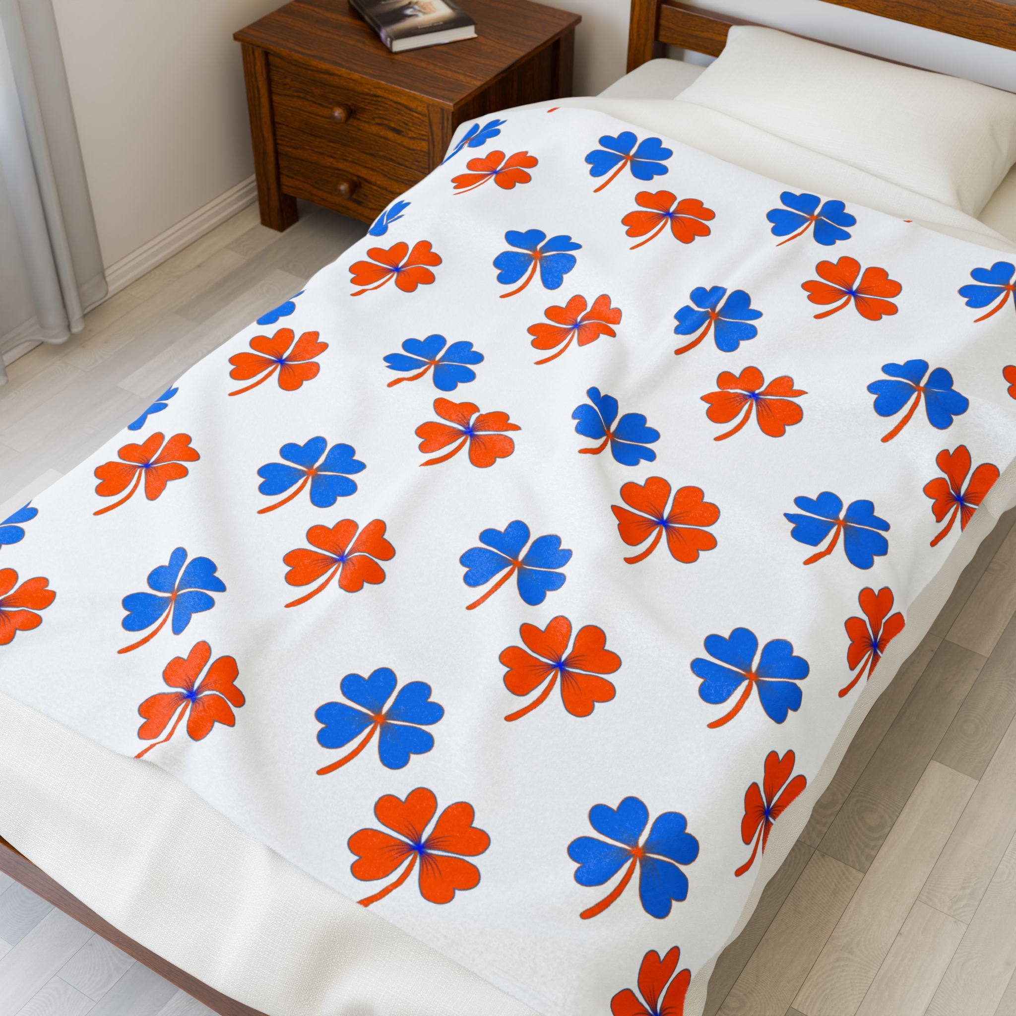 Lucky Blanket Boise Blue & Orange