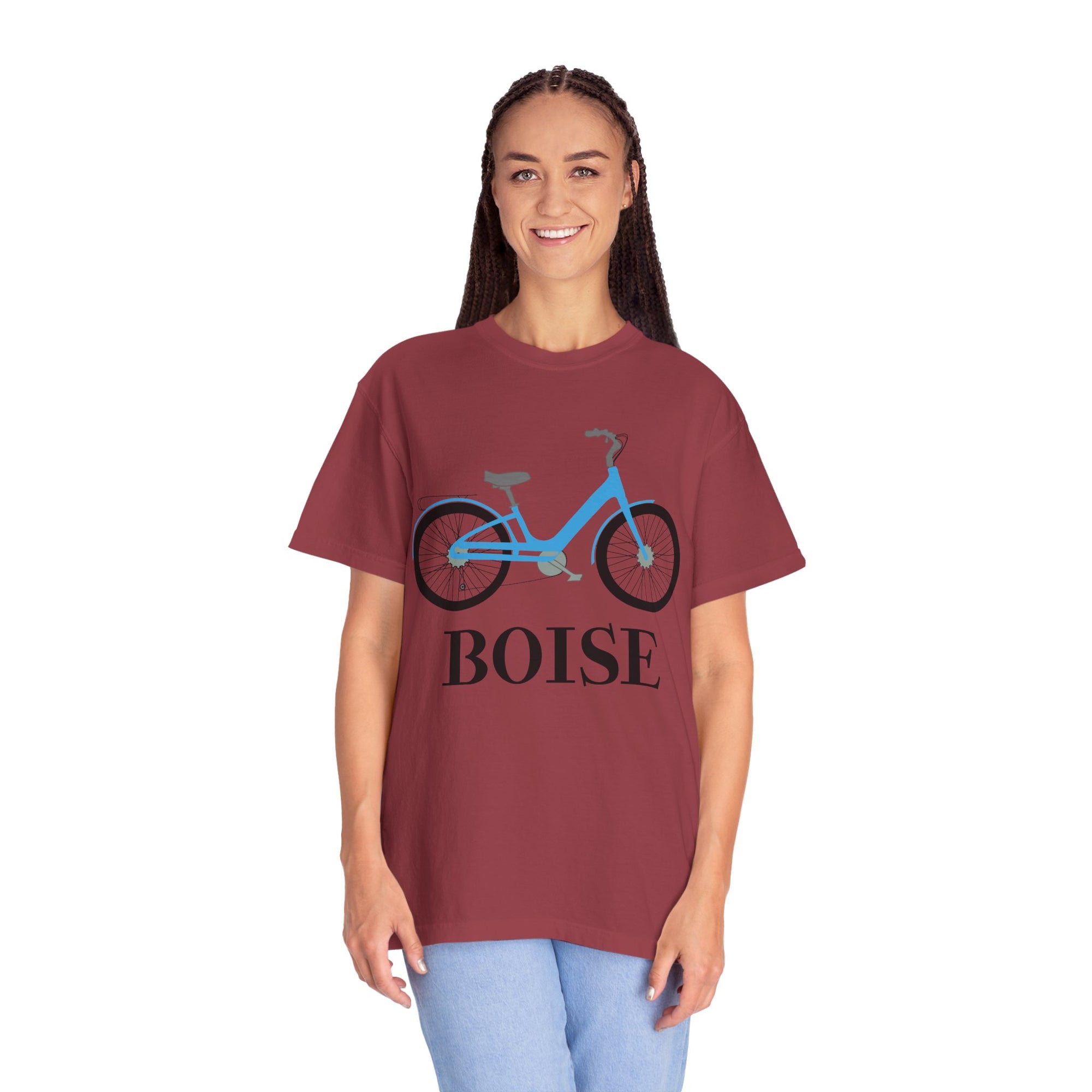 Boise Bicycle T-Shirt, Casual Bike Apparel, Gift for Cycling Enthusiasts, Comfortable Summer Tee, Unisex Graphic T-Shirt