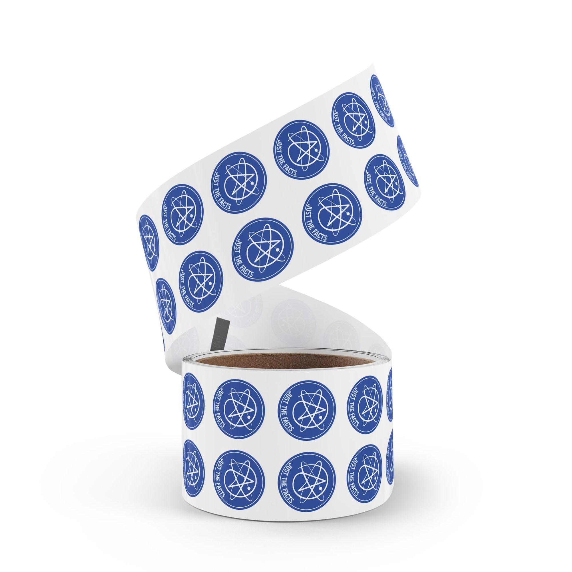 Science Atom 'Just the Facts' Round Sticker Roll