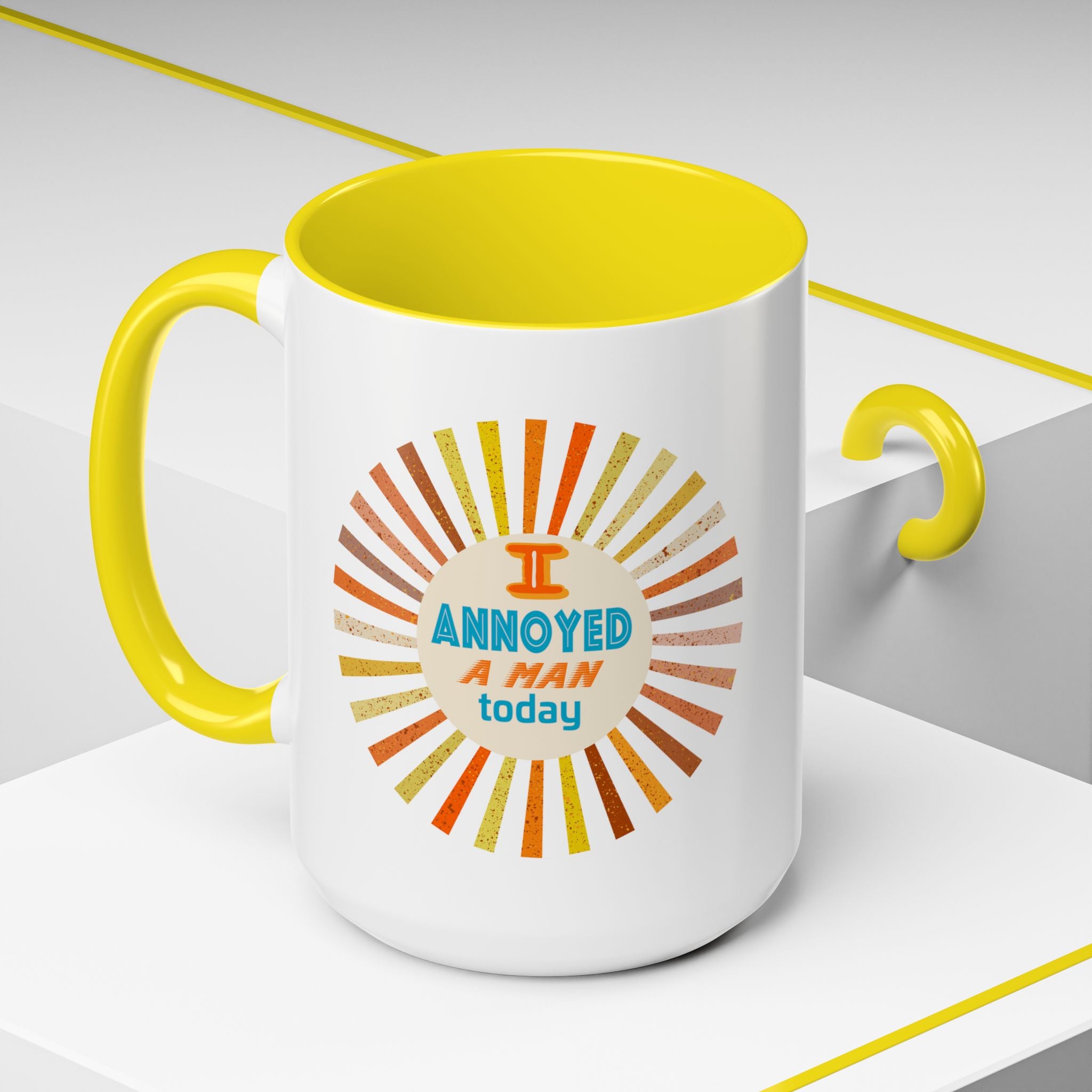 I Annoyed a Man Today, Retro Sunburst Coffee Mug