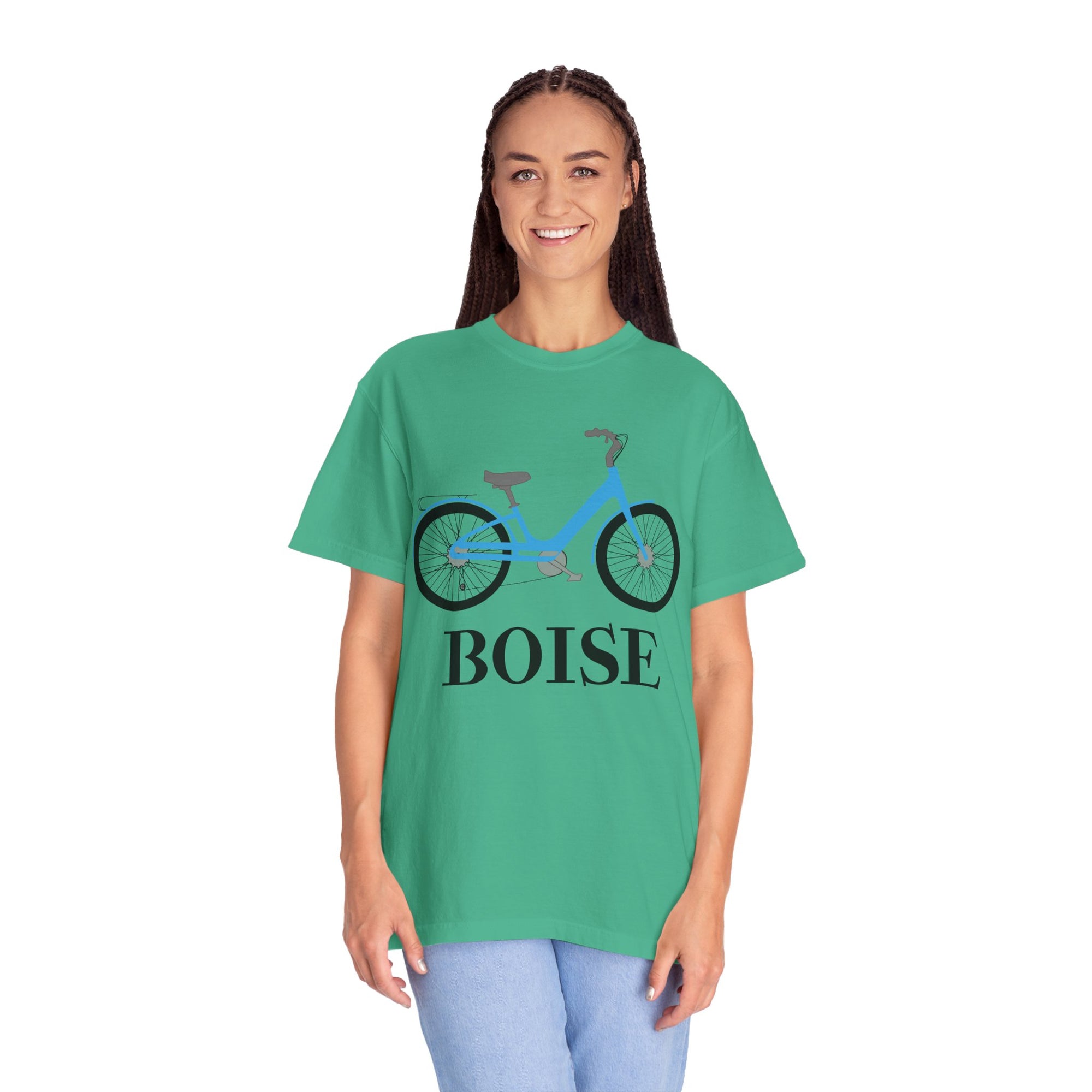 Boise Bicycle T-Shirt, Casual Bike Apparel, Gift for Cycling Enthusiasts, Comfortable Summer Tee, Unisex Graphic T-Shirt