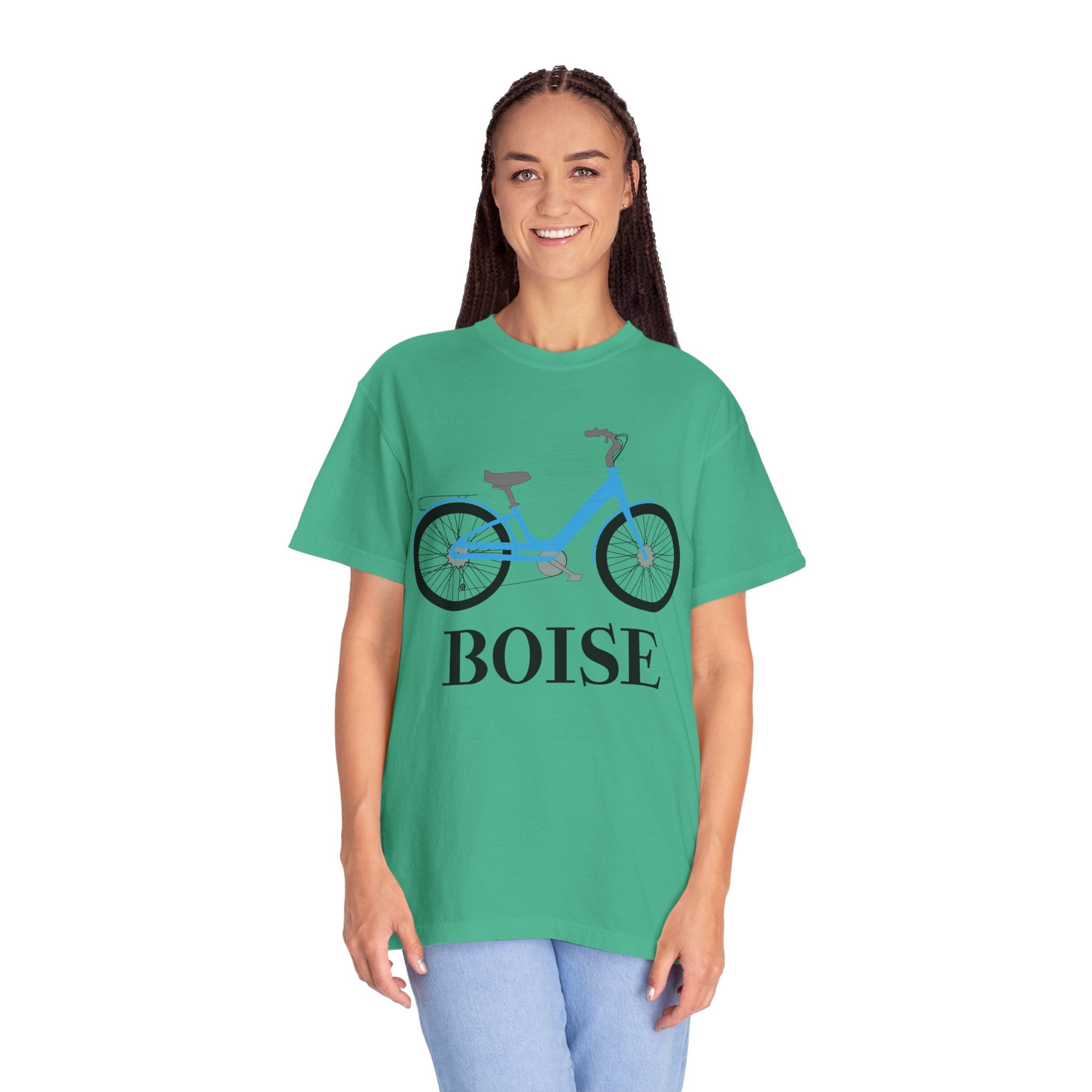 Boise Bicycle T-Shirt, Casual Bike Apparel, Gift for Cycling Enthusiasts, Comfortable Summer Tee, Unisex Graphic T-Shirt