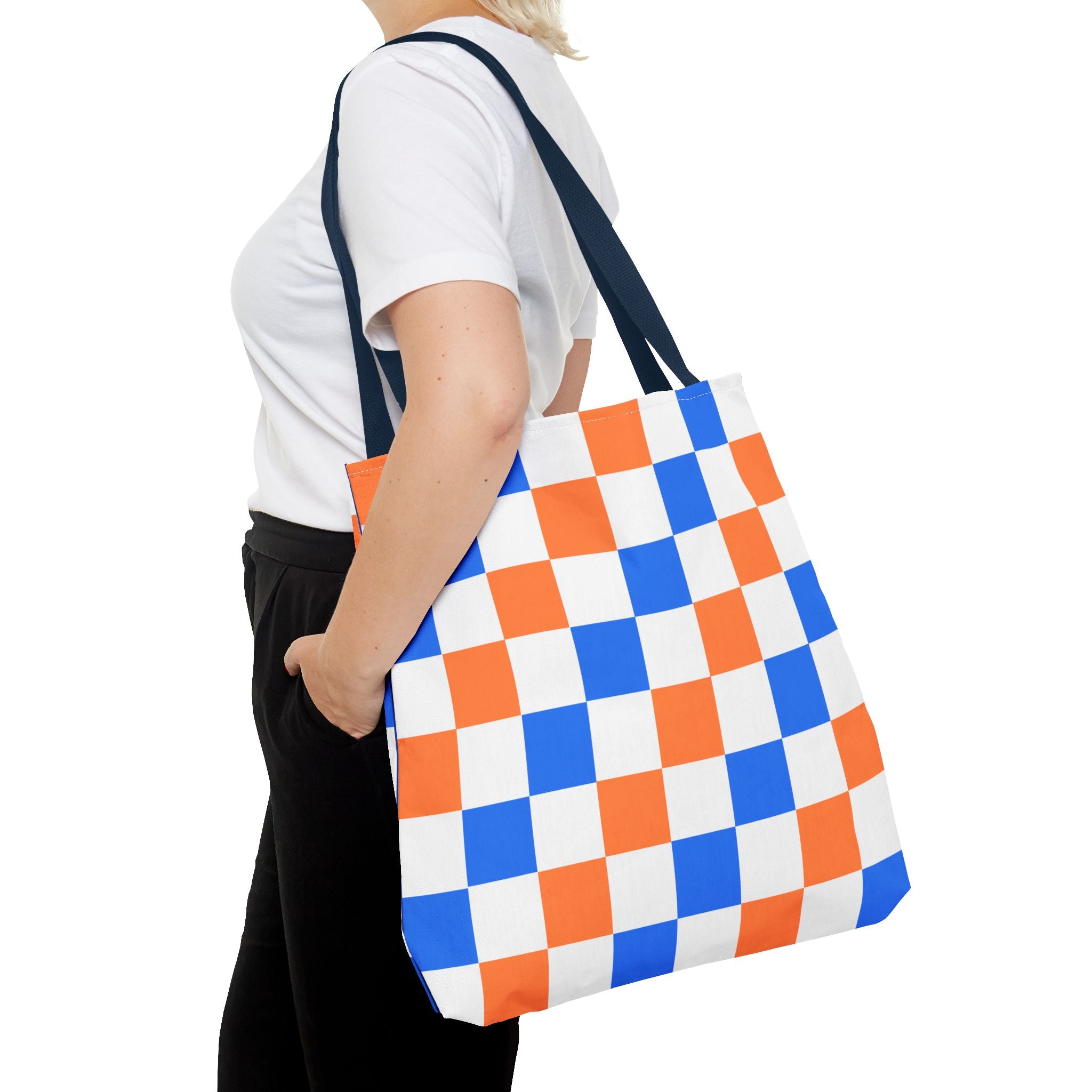Broncos Checkerboard Tote Bag