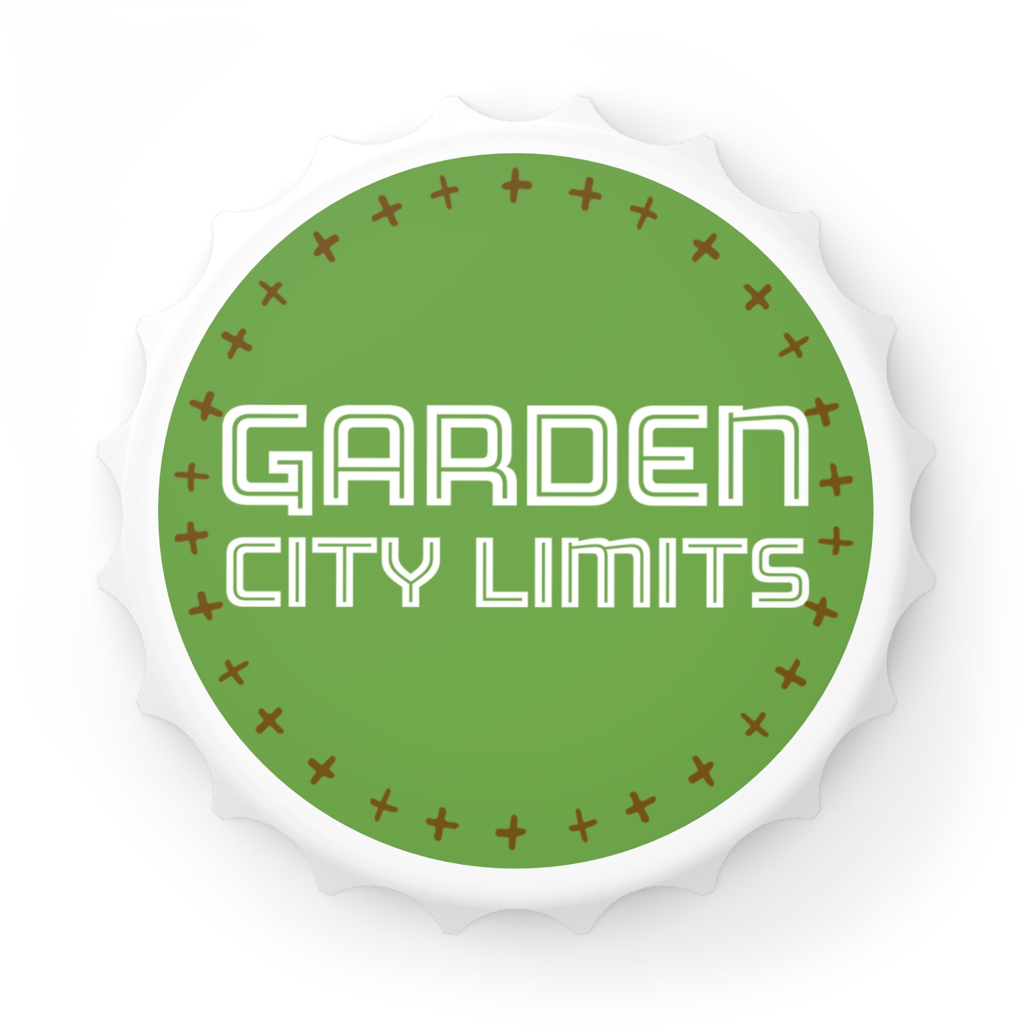 Garden City Limits Bottle Opener — Green Retro Logo Bar Tool