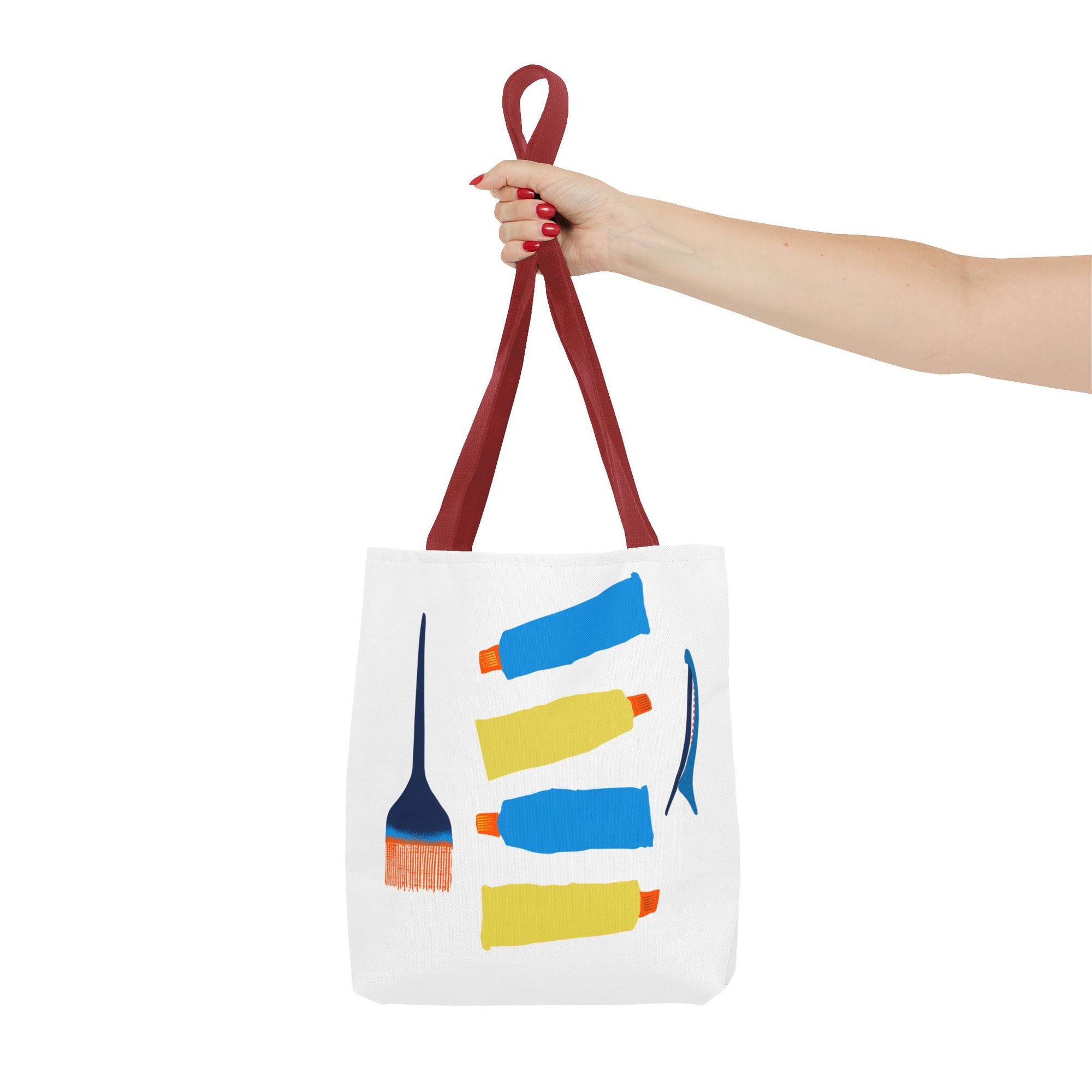 Paint Tubes and Brush Tote Bag | Abstract Art Supplies Tote