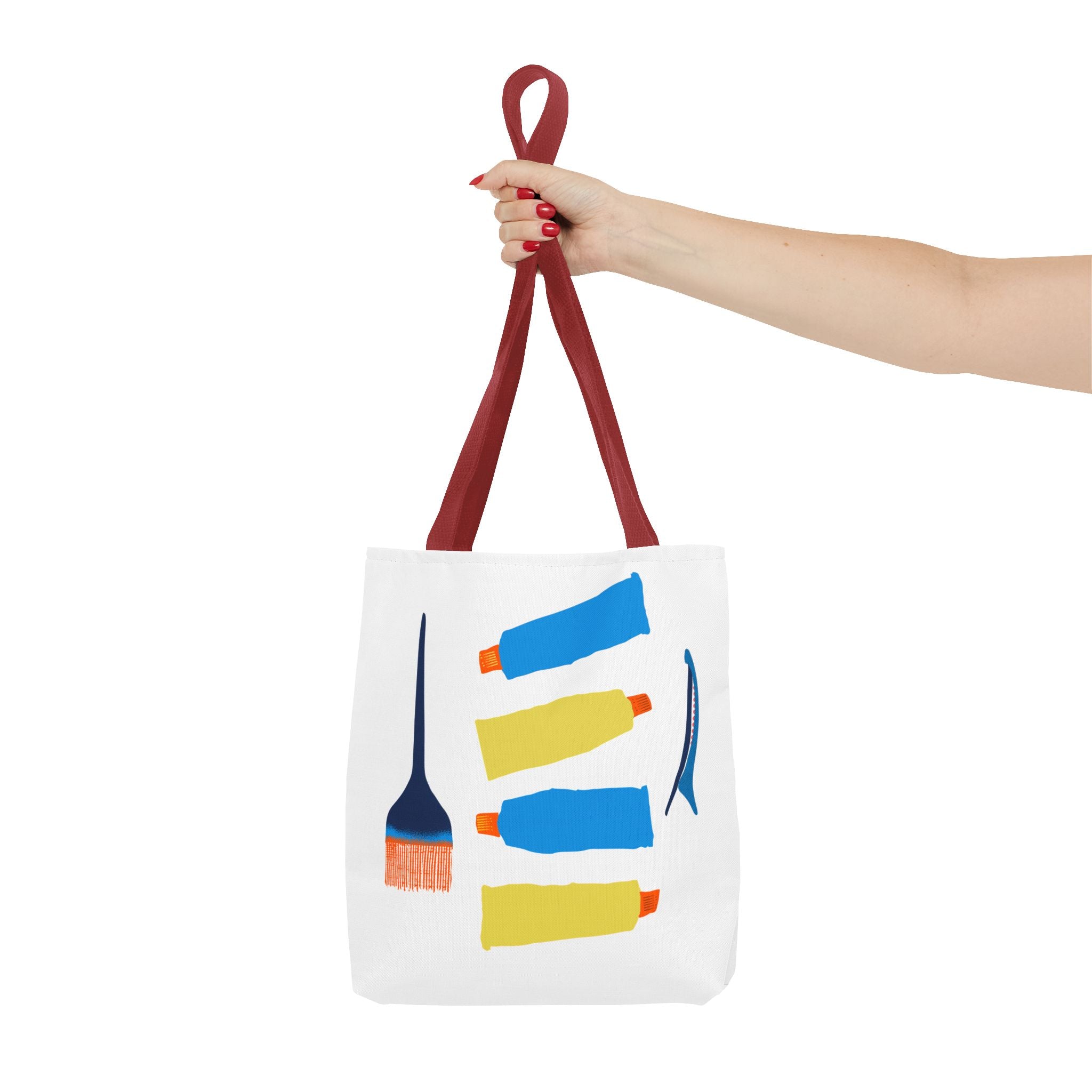 Paint Tubes and Brush Tote Bag | Abstract Art Supplies Tote