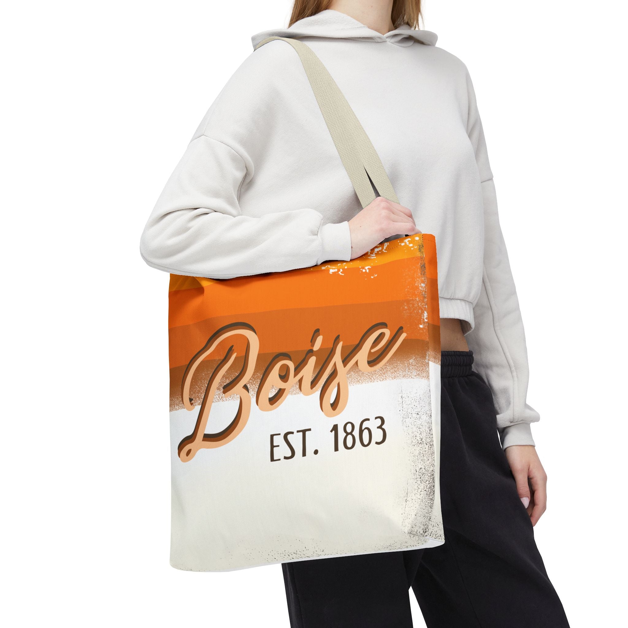 Boise Est. 1863 Tote Bag — Retro Orange City Pride Tote