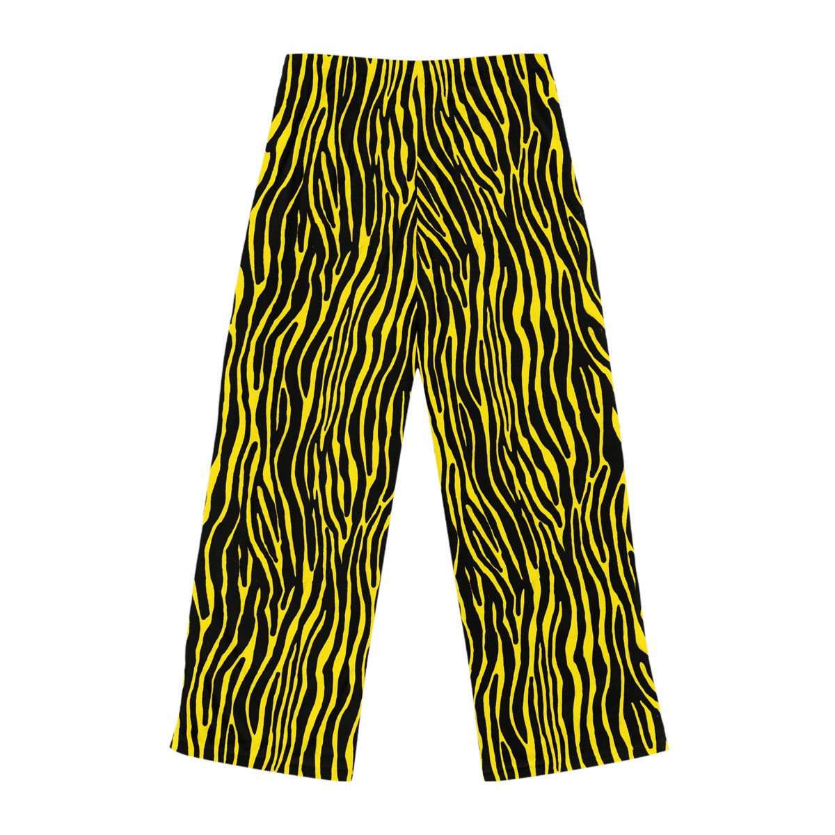 Yellow Black Zebra Print Pajama Pants — Lounge Sleep Bottoms