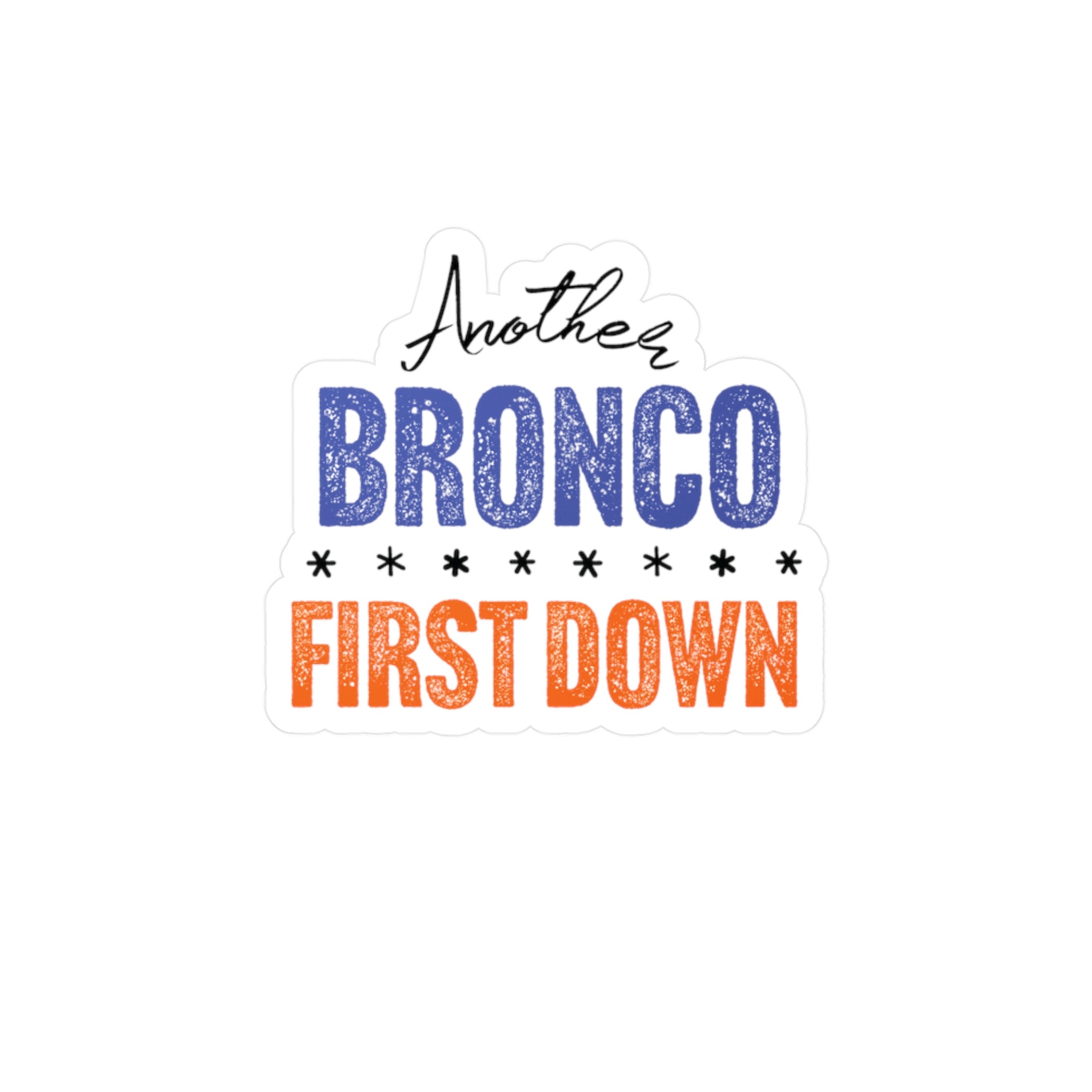 Bronco First Down Vinyl Decal, Sporty Car Sticker, Team Spirit Decor, Football Fan Gift, Personalized Sport Decor