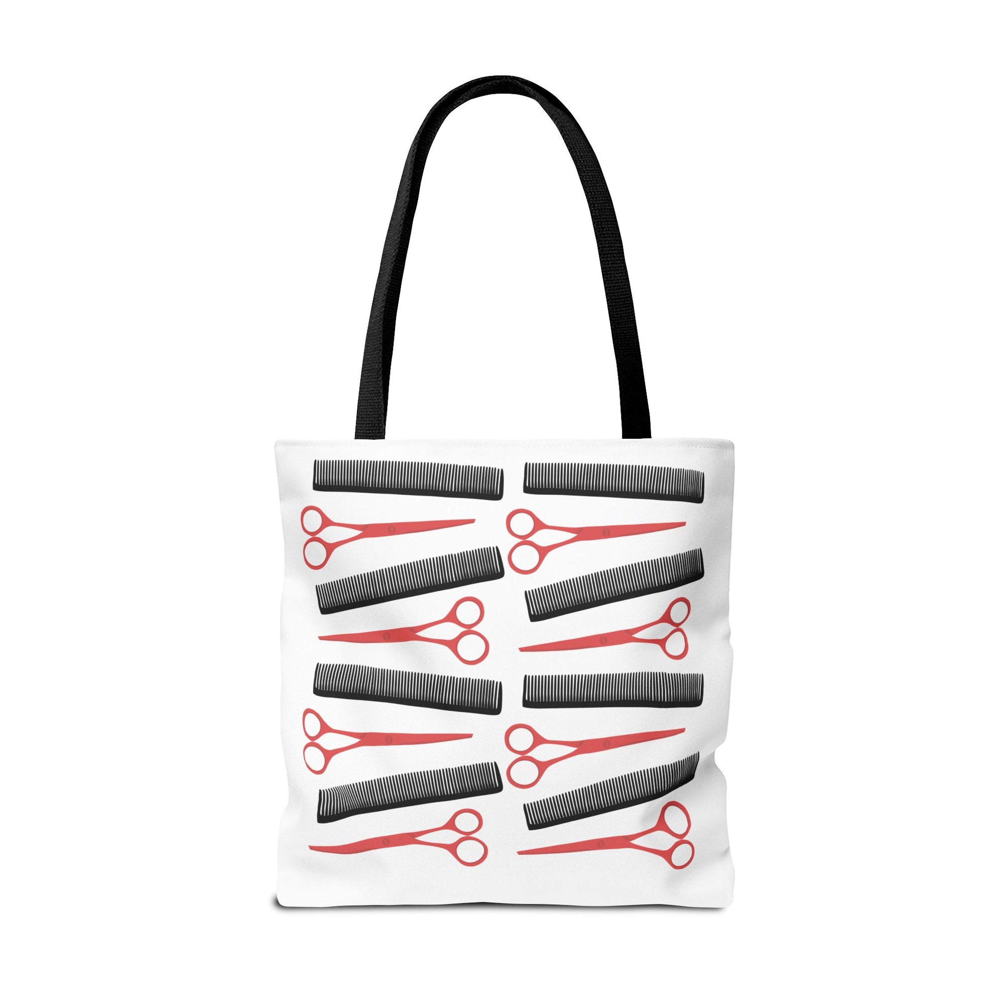 Hair Stylist Scissors & Comb Pattern Tote Bag — Salon Tools All-Over Print