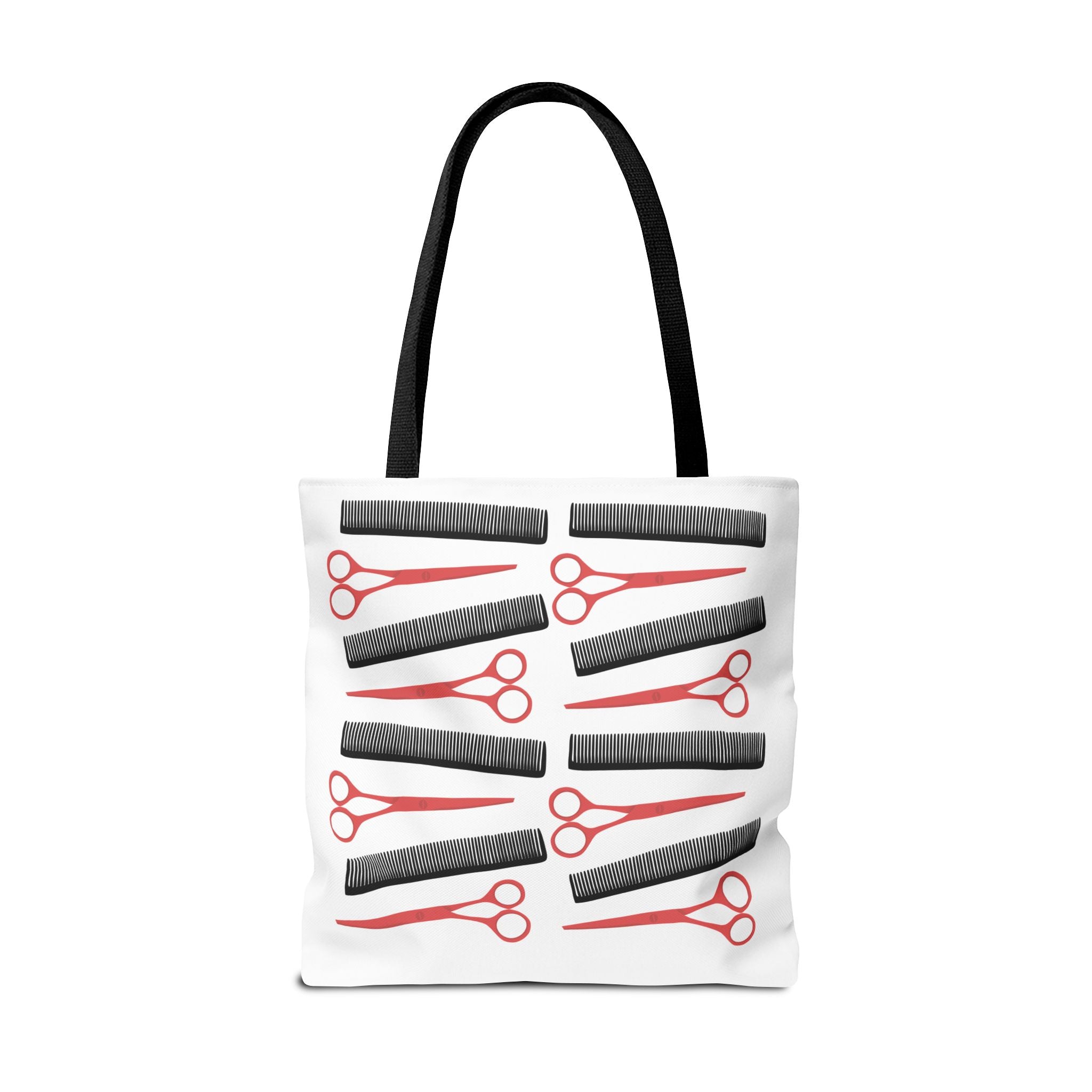Hair Stylist Scissors & Comb Pattern Tote Bag — Salon Tools All-Over Print