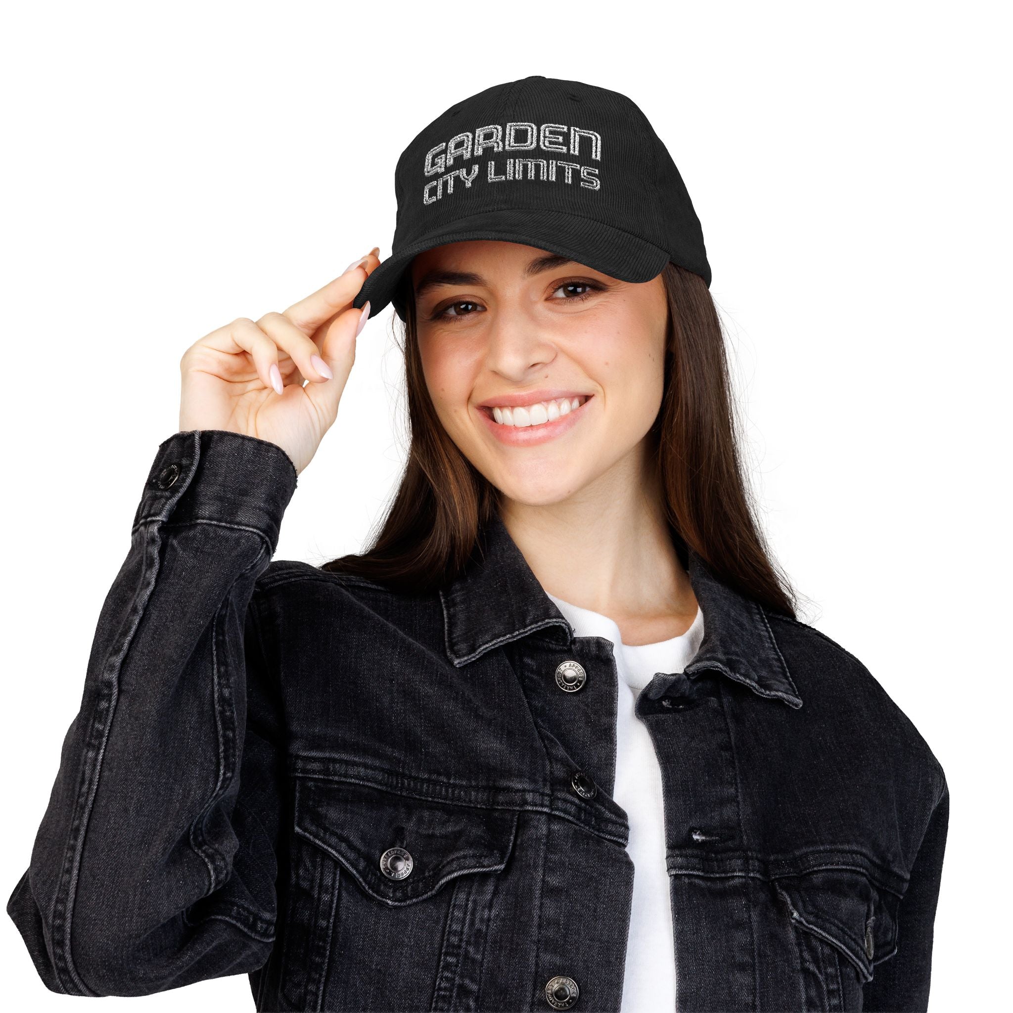 Garden City Limits Corduroy Cap, Embroidered Vintage Baseball Hat