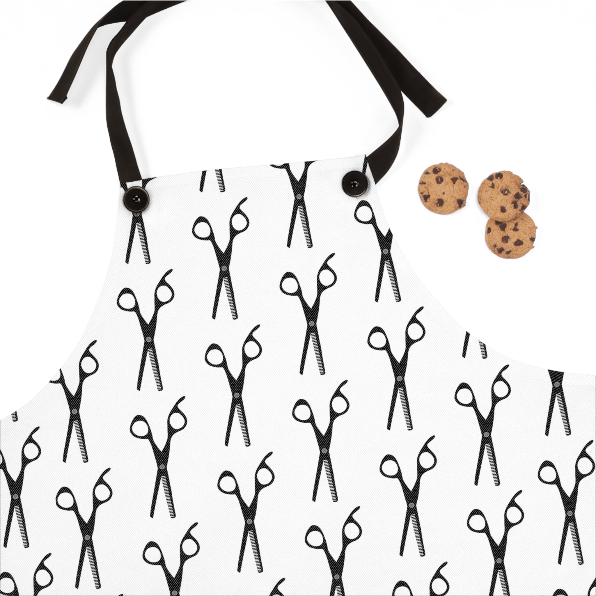 Black Scissors Pattern Apron | Stylist Apron, Crafting Apron