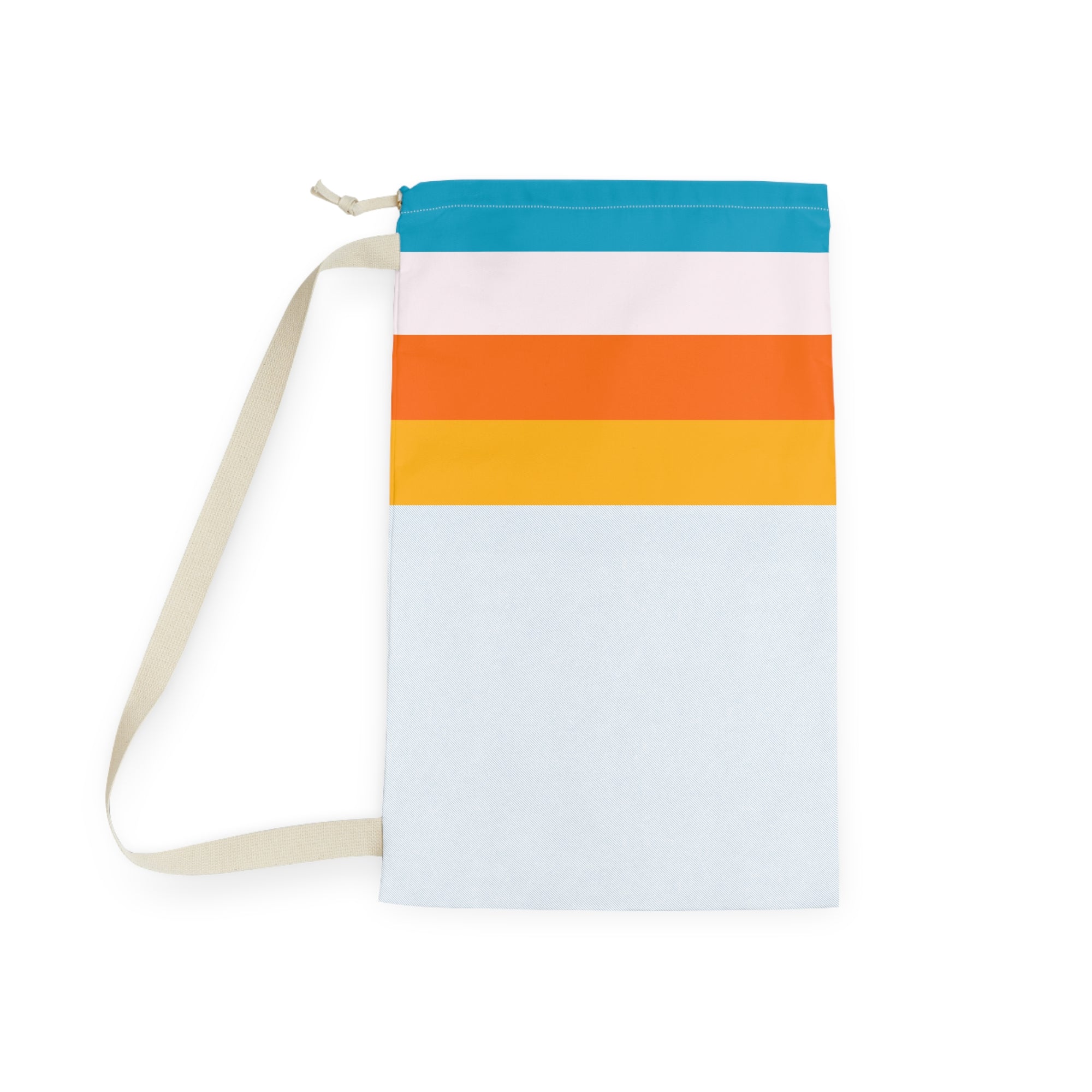 Retro Stripe Laundry Bag, Colorful Travel & Dorm Hanging Hamper