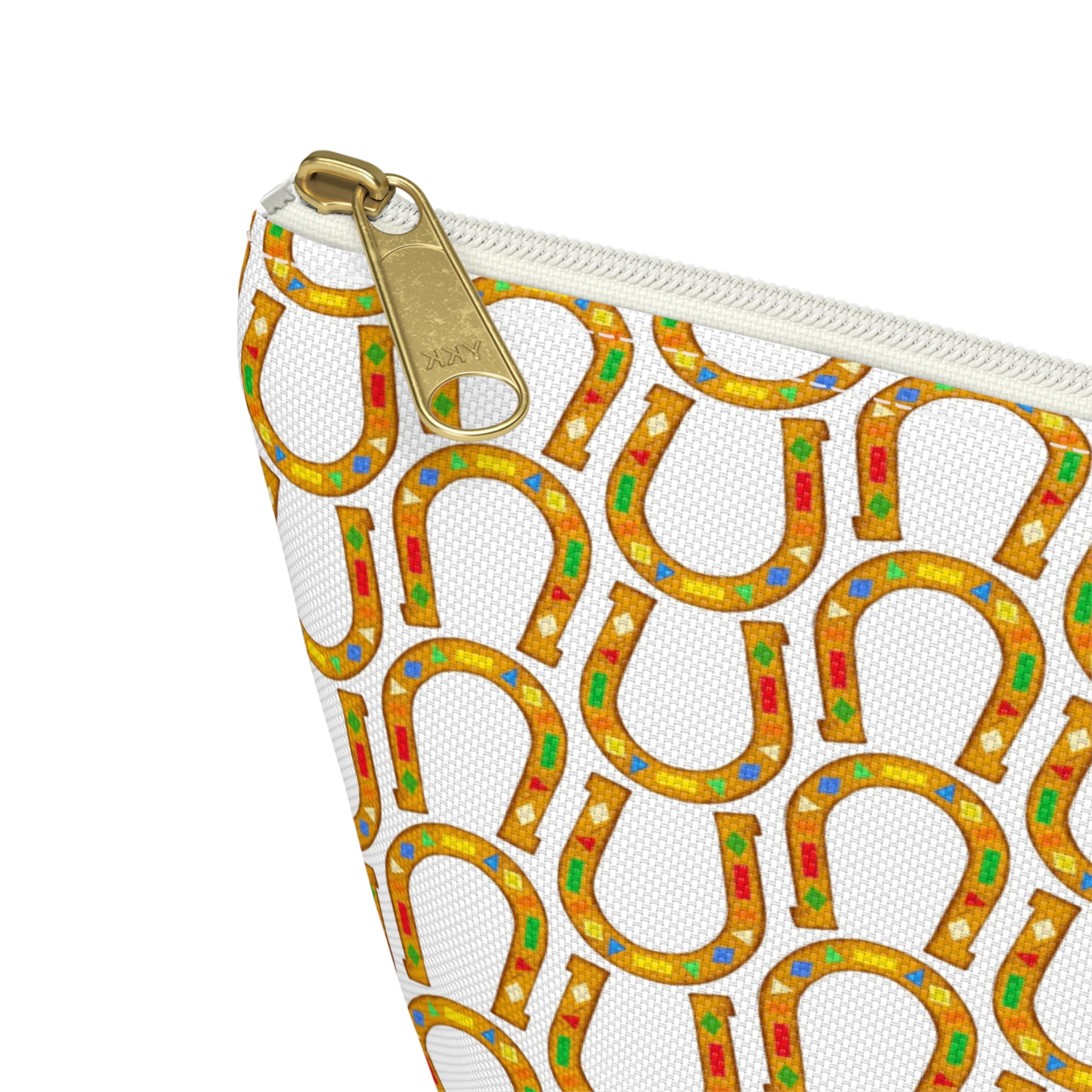 Horseshoe Pattern Accessory Pouch — Lucky Cosmetic Bag