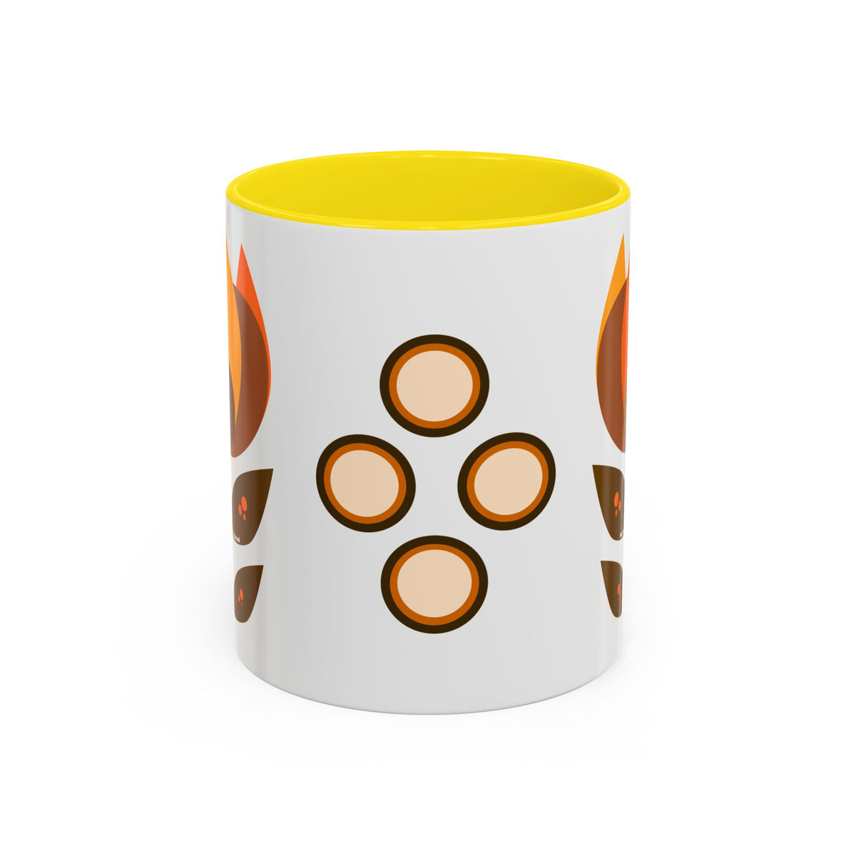 Retro Mid-Century Modern Floral Accent Coffee Mug