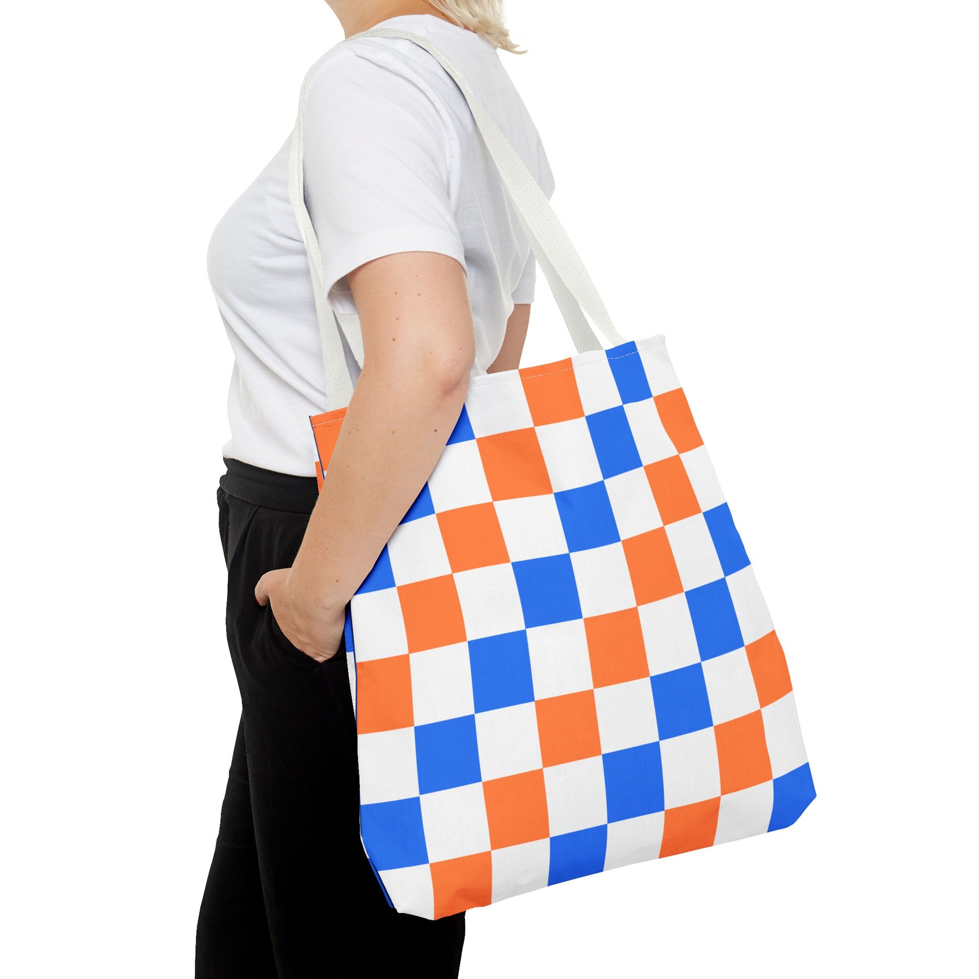 Broncos Checkerboard Tote Bag