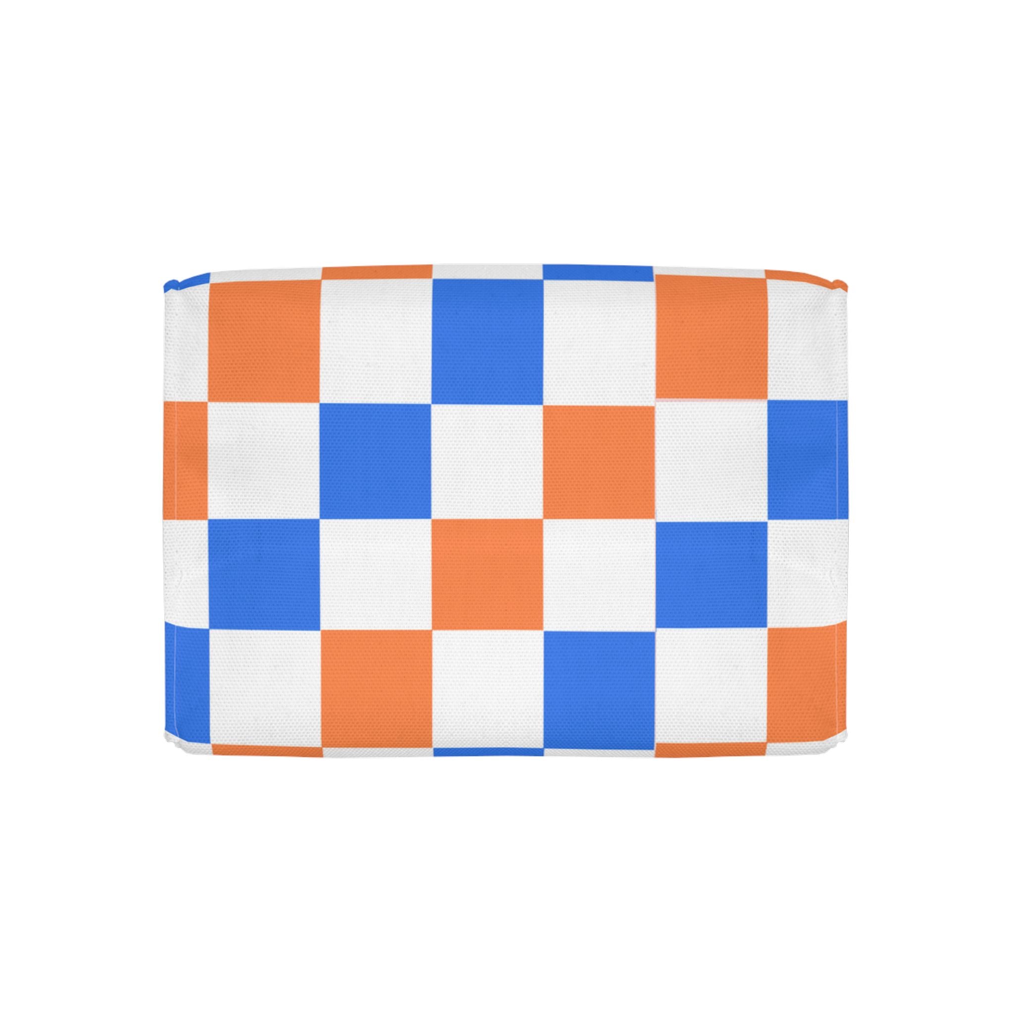 Blue & Orange Checkerboard  Lunch Bag