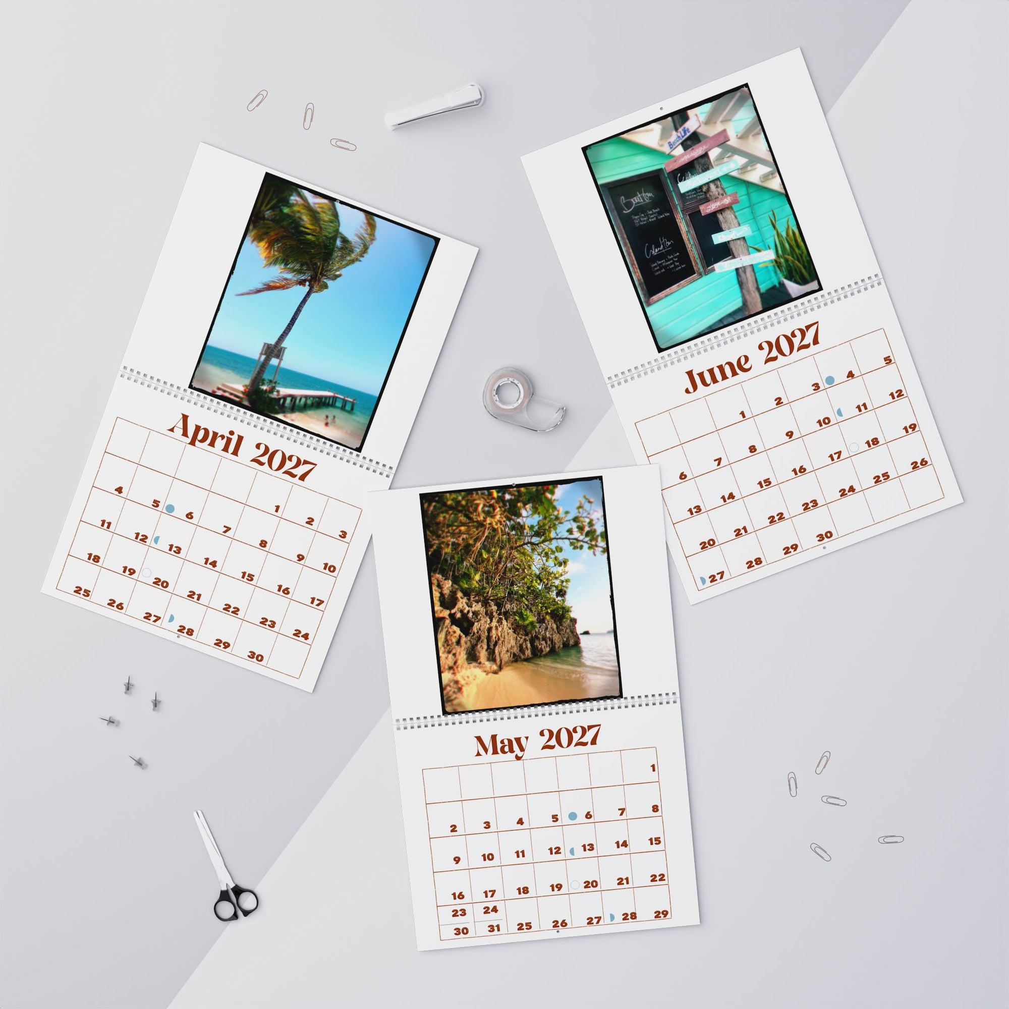 Roatan, Honduras Sloth Calendar, Beach Vibes 2027 Calendar