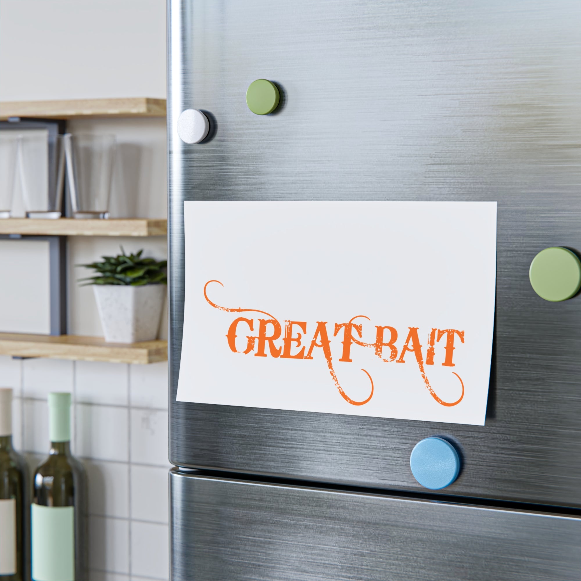 Great Bait Post-it Note Pads, Sticky Notes (Orange Script)