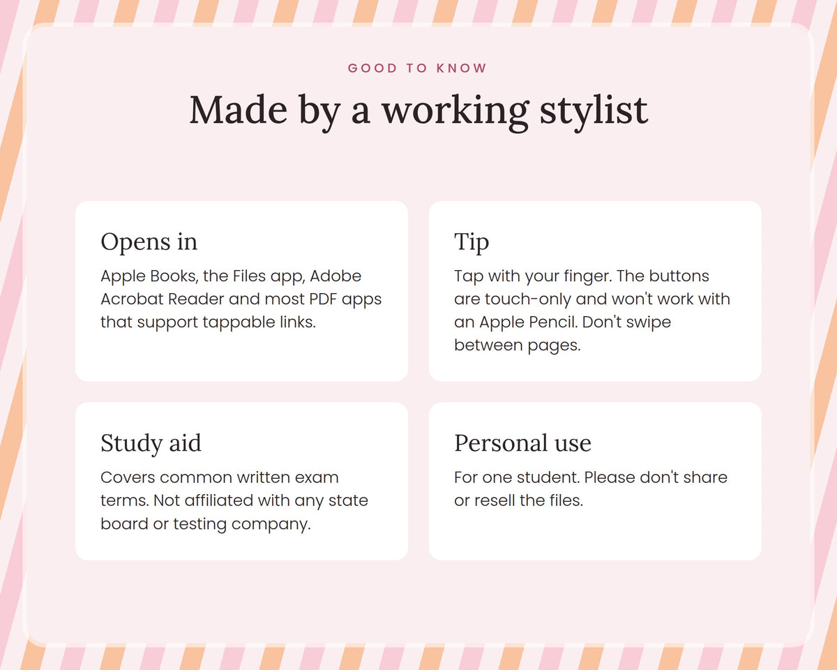 Cosmetology State Board Practice Quizzes – Level 1: Terms
