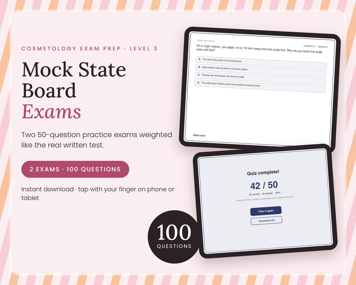 Cosmetology Mock State Board Exams – Level 3