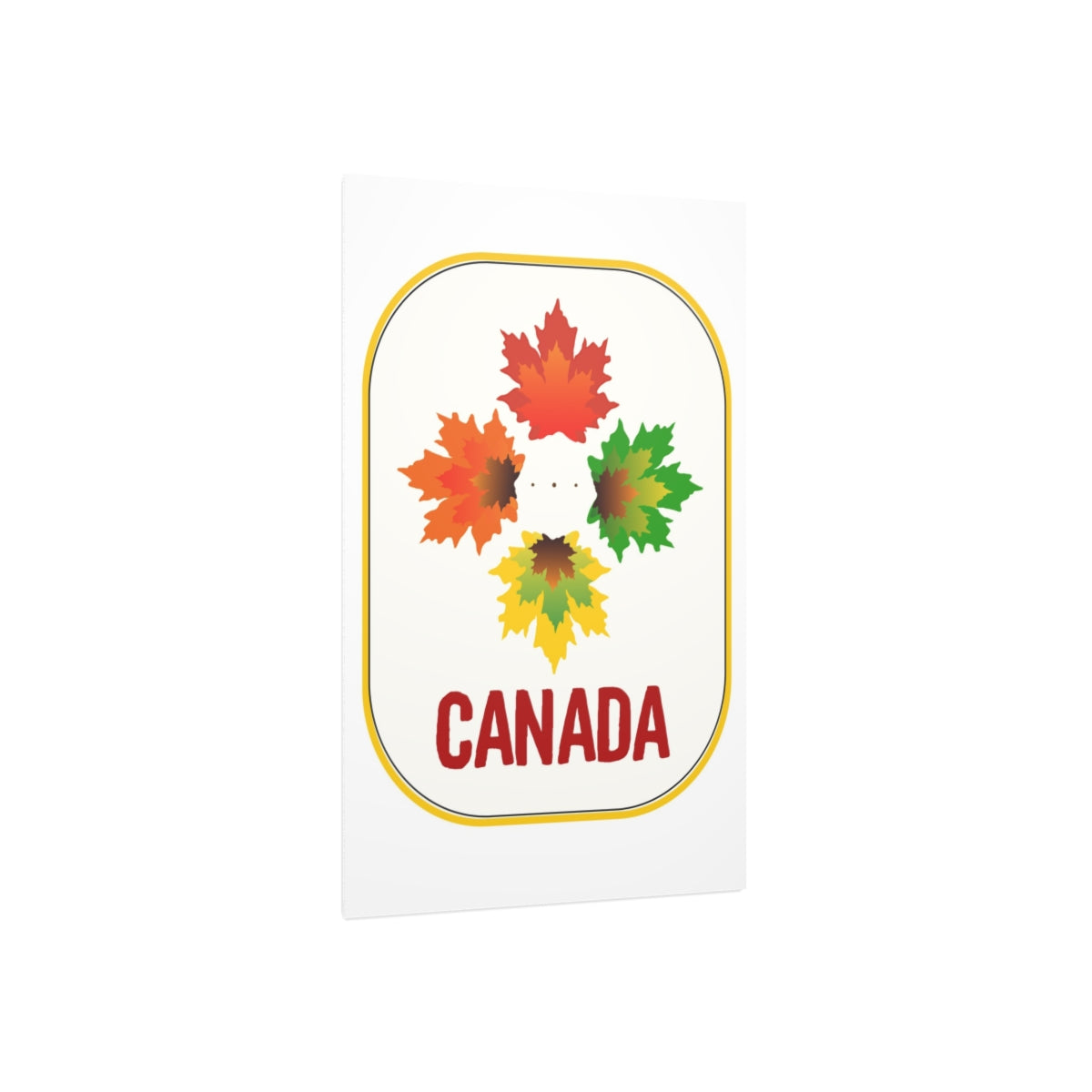 Poster Print - Canada Vintage Leaf Motif