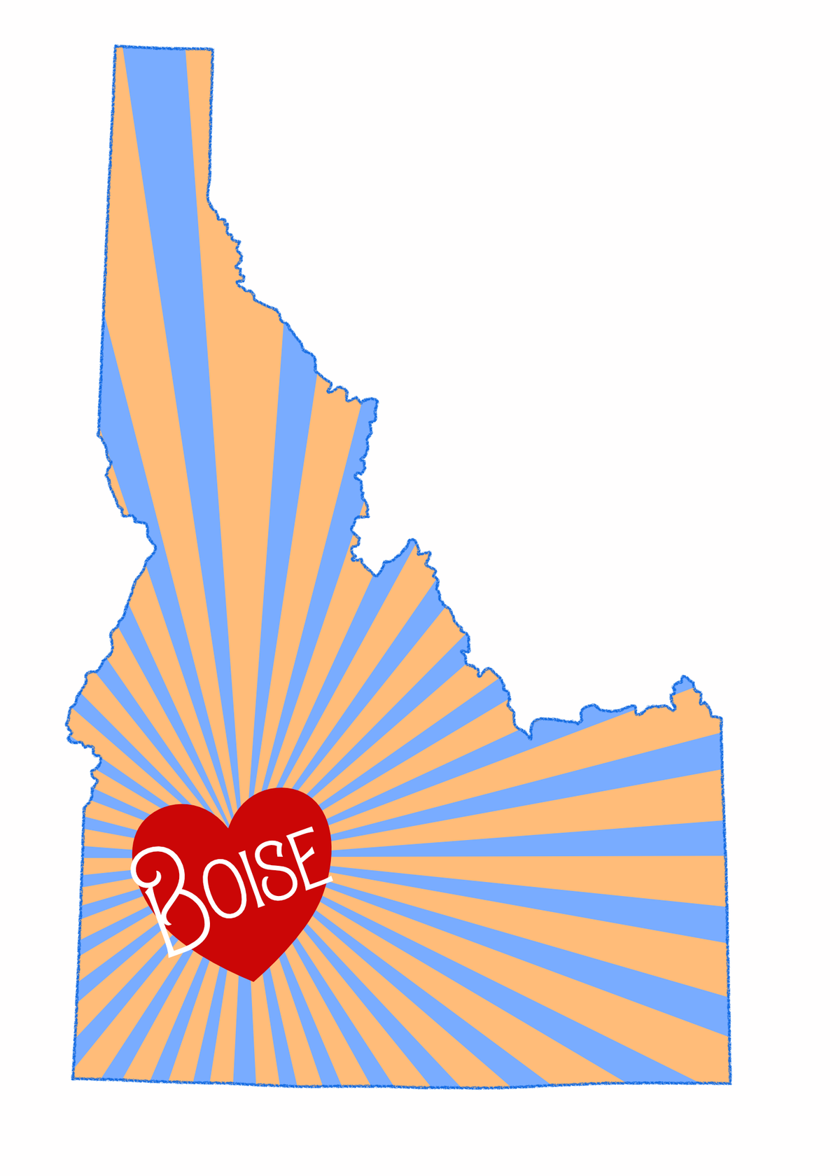 Idaho Circus Boise Heart T-Shirt — Bronco Circus Tee