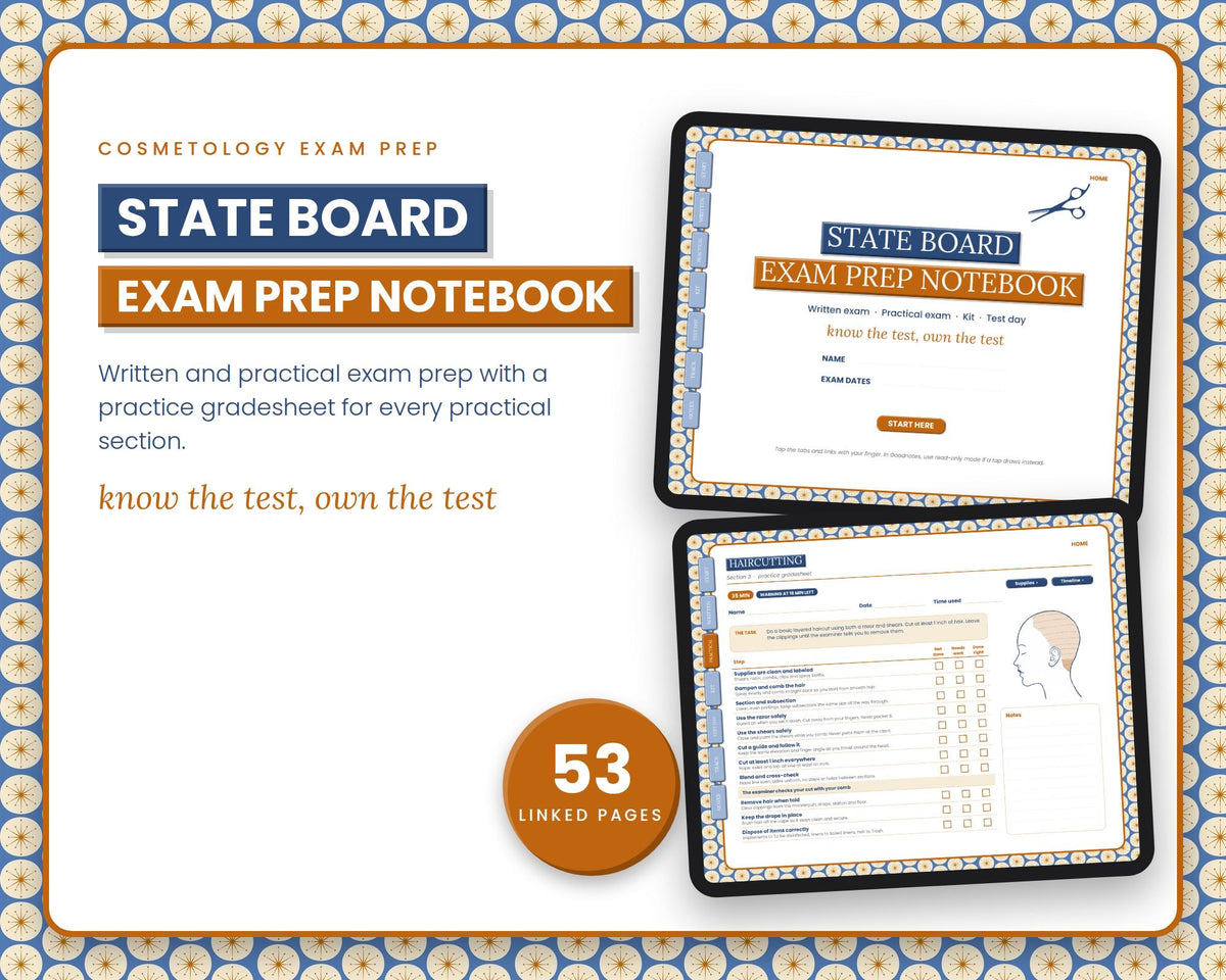 State Board Exam Prep Notebook, Atomic Blue