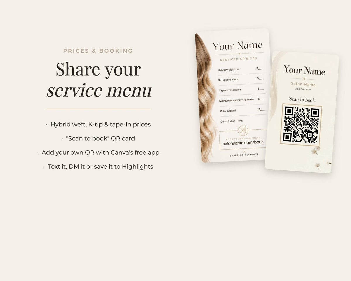 Stylist Digital Business Card + Email Signature – Canva Templates