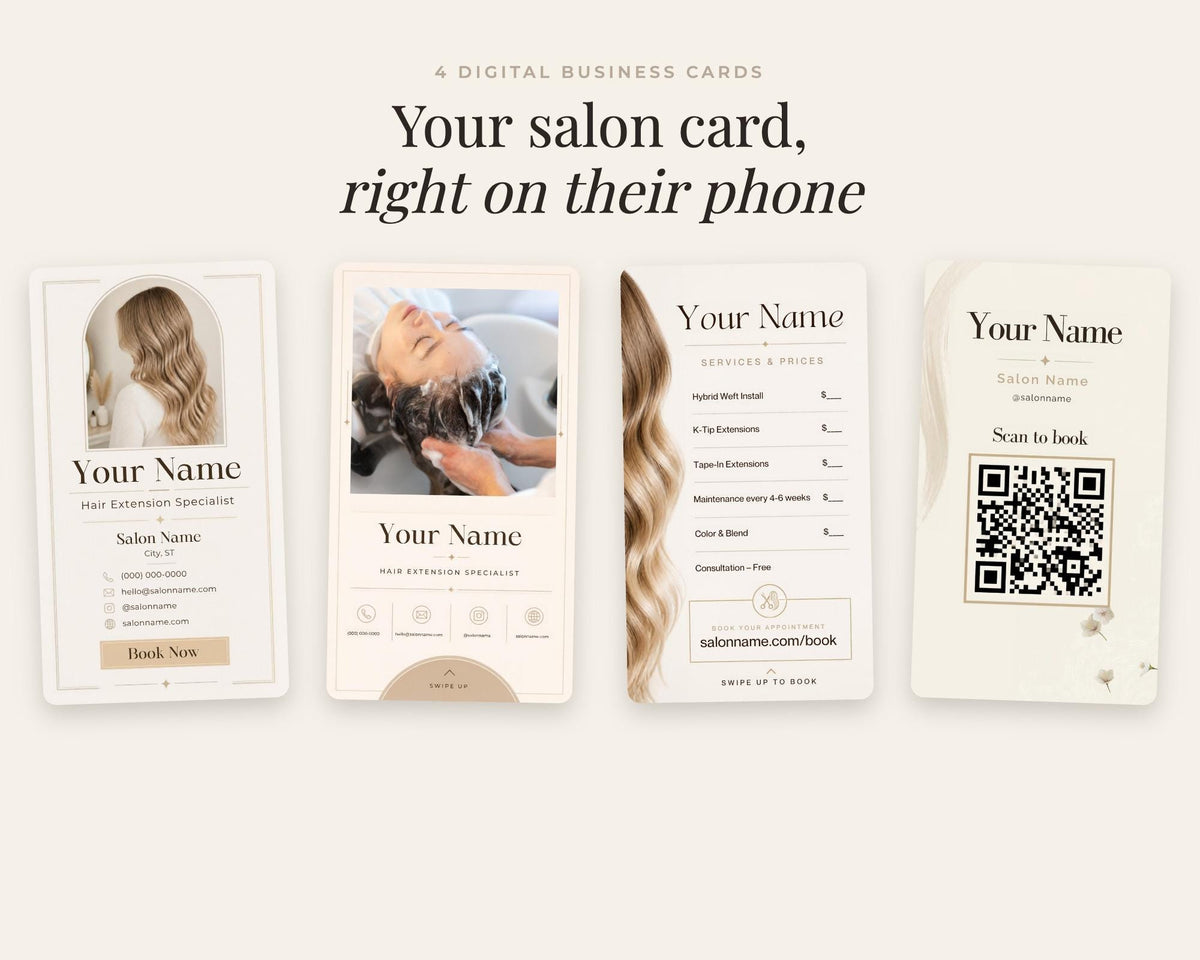 Stylist Digital Business Card + Email Signature – Canva Templates