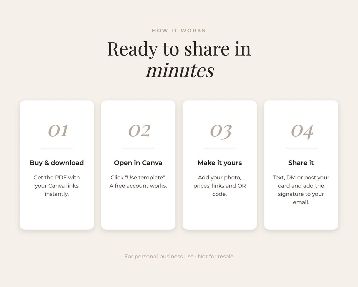 Stylist Digital Business Card + Email Signature – Canva Templates