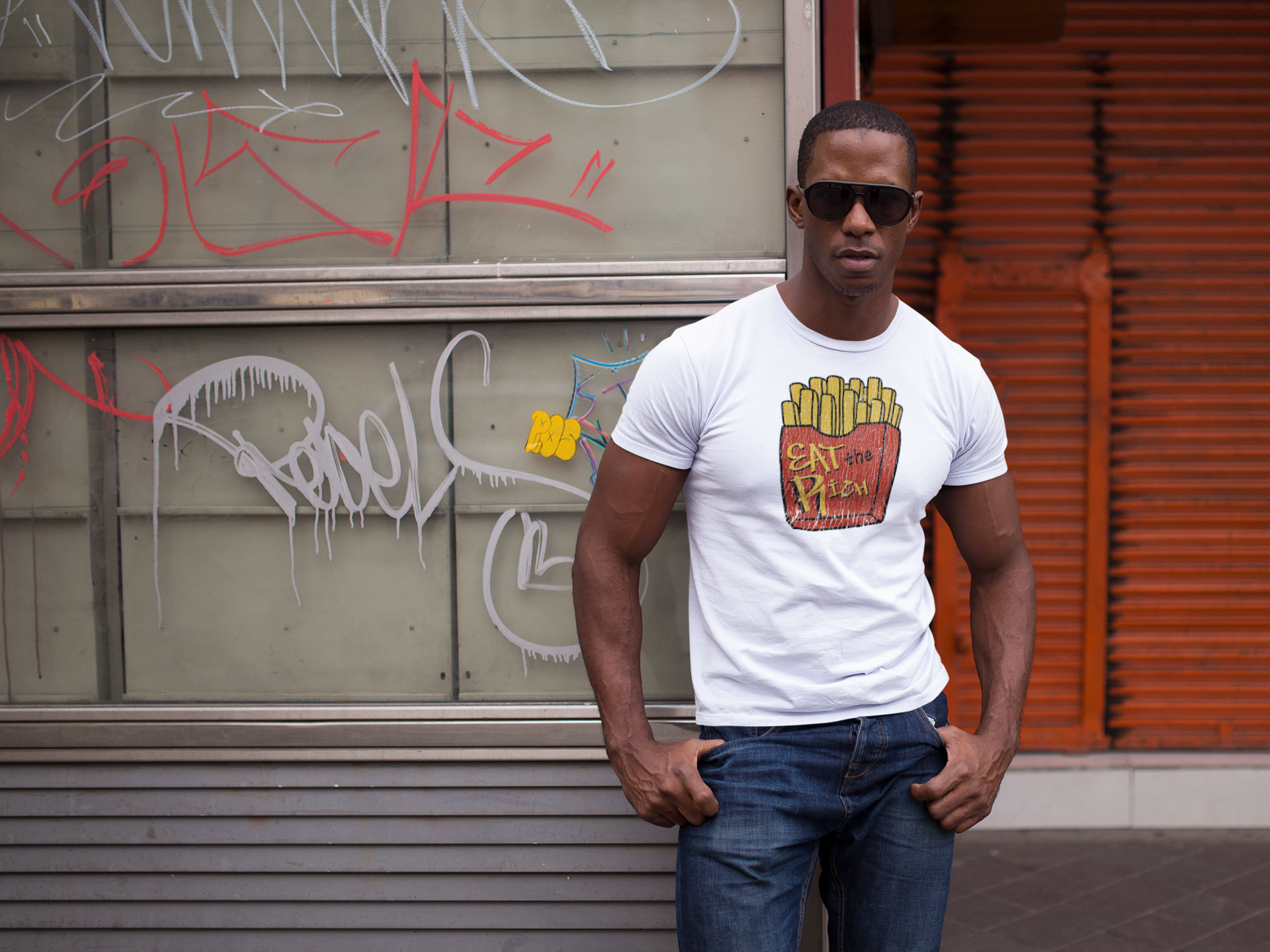 Eat The Rich Distressed Fries Tee