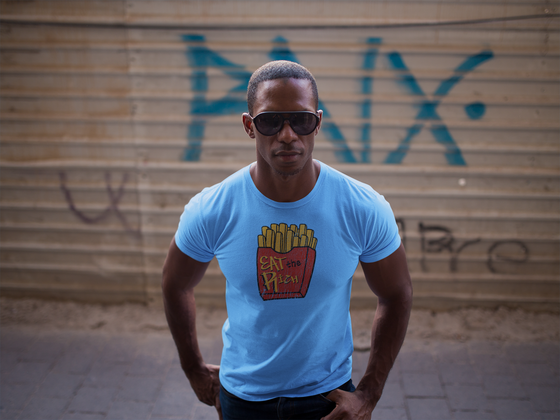 Eat The Rich Distressed Fries Tee